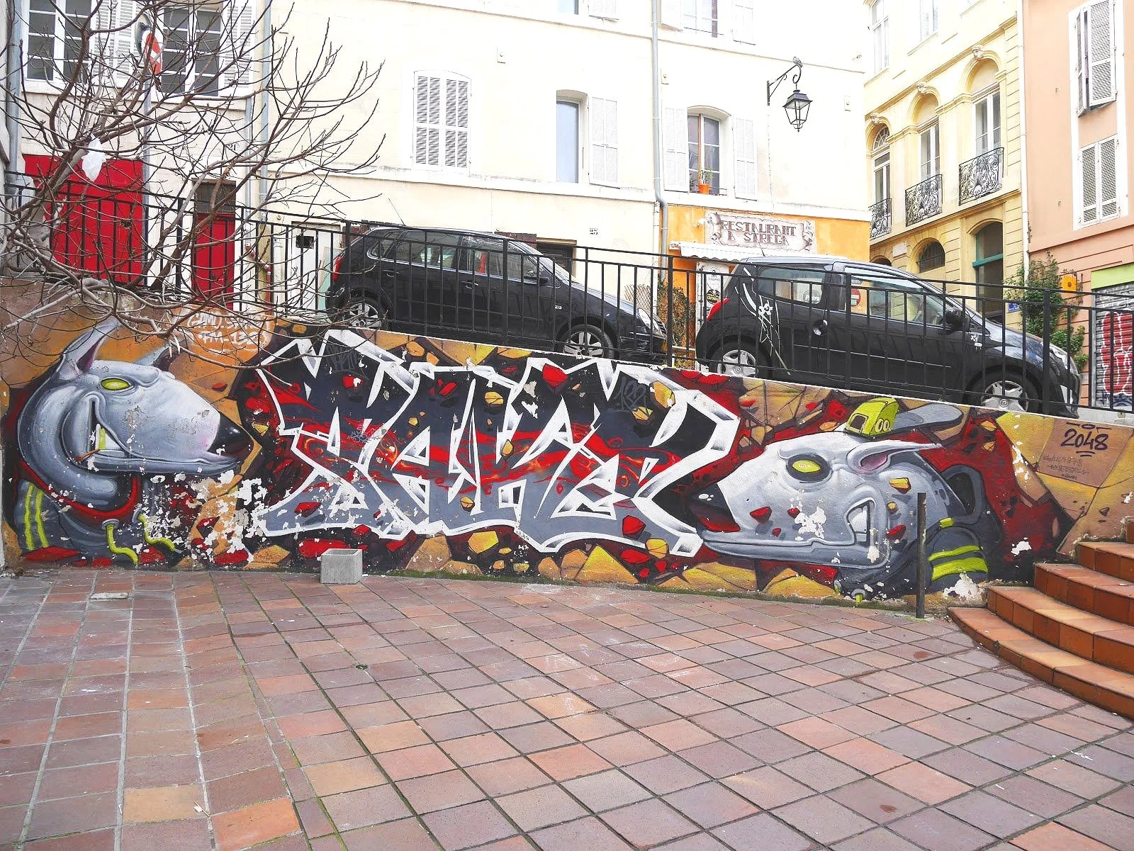 Fresque de Gamo et Sake au Panier, 2017